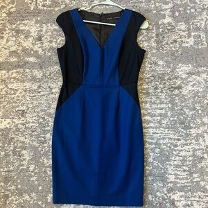Elegant Blue and Black work Dress